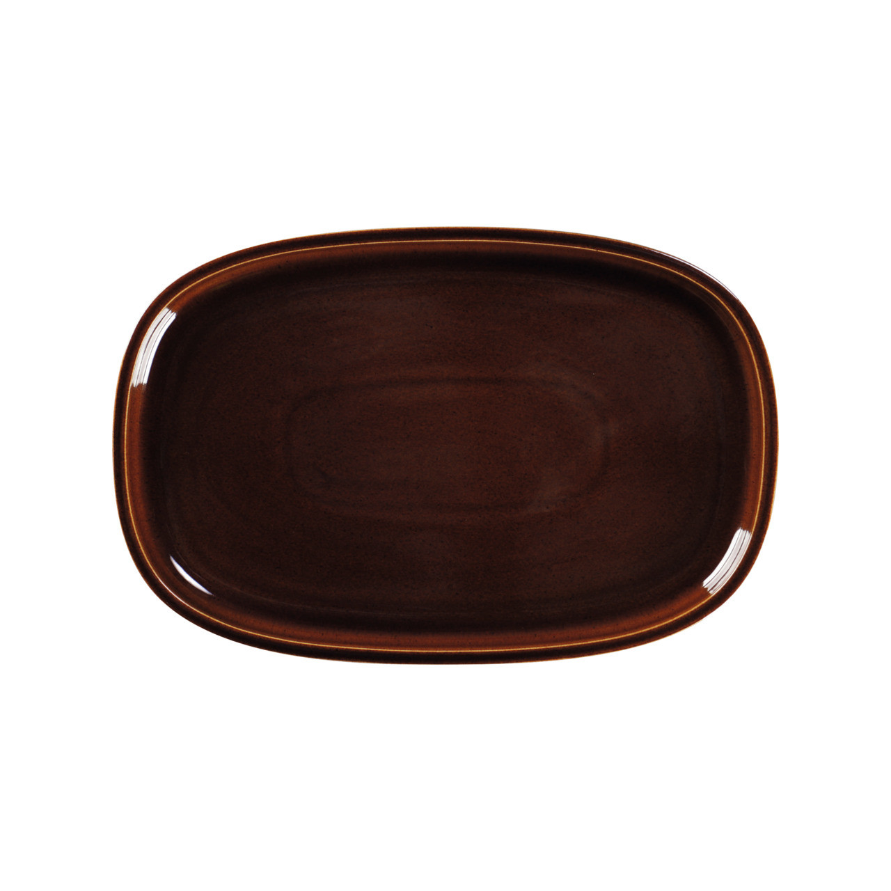 Ease, Platte oval flach 302 x 200 mm honey brown